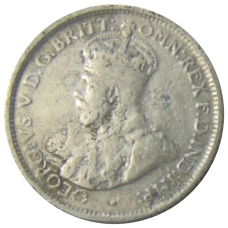 Монета 6 пенсов 1926 года Австралия (реверс)