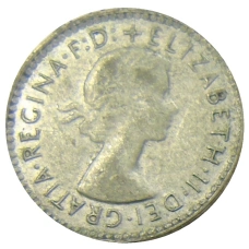 Монета 3 пенса 1959 года Австралия (реверс)