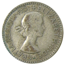 Монета 3 пенса 1957 года Австралия (реверс)