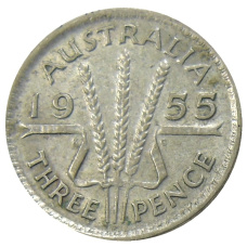 Монета 3 пенса 1955 года Австралия (аверс)