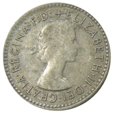 Монета 3 пенса 1955 года Австралия (реверс)