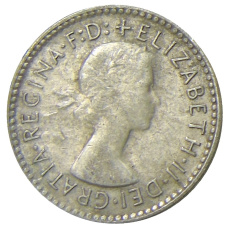 Монета 3 пенса 1955 года Австралия (реверс)