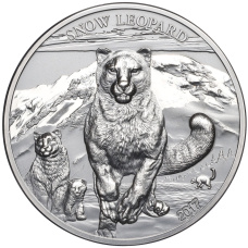 Монета 500 тугриков 2017 года Монголия «Защита дикой природы — Снежный леопард» (в коробке) (аверс)