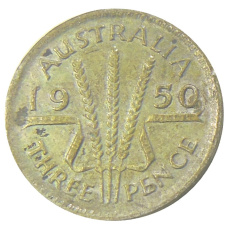 Монета 3 пенса 1950 года Австралия (аверс)