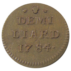 Монета 1/2 лиарда 1784 года Люксембург (аверс)