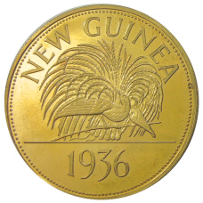 Монета Монетовидный жетон 1 крона 1936 года Новая Гвинея (паттерн Едварда VIII) (аверс)