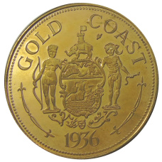 Монета Монетовидный жетон 1 крона 1936 года Золотой Берег (паттерн Едварда VIII) (аверс)