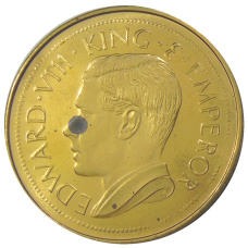 Монета Монетовидный жетон 1 крона 1936 года Золотой Берег (паттерн Едварда VIII) (реверс)