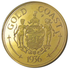 Монета Монетовидный жетон 1 крона 1936 года Золотой Берег (паттерн Едварда VIII) (аверс)