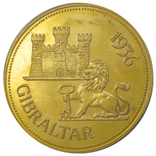 Монета Монетовидный жетон 1 крона 1936 года Гибралтар (паттерн Едварда VIII) (аверс)