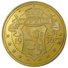 Монета Монетовидный жетон 1 крона 1936 года Кипр (паттерн Едварда VIII) (аверс)
