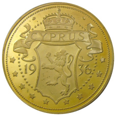 Монета Монетовидный жетон 1 крона 1936 года Кипр (паттерн Едварда VIII) (аверс)