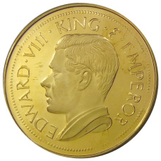 Монета Монетовидный жетон 1 крона 1936 года Кипр (паттерн Едварда VIII) (реверс)