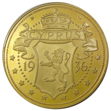 Монета Монетовидный жетон 1 крона 1936 года Кипр (паттерн Едварда VIII) (аверс)