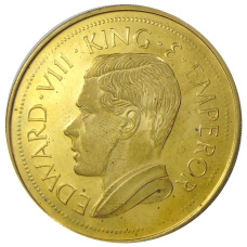 Монета Монетовидный жетон 1 крона 1936 года Маврикий (паттерн Едварда VIII) (реверс)