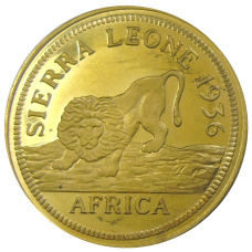 Монета Монетовидный жетон 1 крона 1936 года Сьерра — Леоне (паттерн Едварда VIII) (аверс)