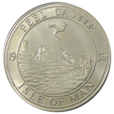 Монета Монетовидный жетон 1 крона 1936 года Остров Мэн (паттерн Едварда VIII) (аверс)