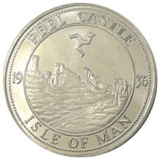 Монета Монетовидный жетон 1 крона 1936 года Остров Мэн (паттерн Едварда VIII) (аверс)