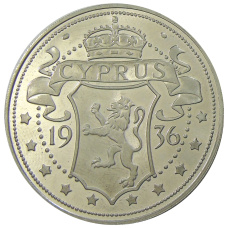 Монета Монетовидный жетон 1 крона 1936 года Кипр (паттерн Едварда VIII) (аверс)