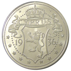 Монета Монетовидный жетон 1 крона 1936 года Кипр (паттерн Едварда VIII) (аверс)