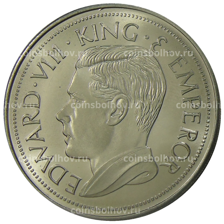 Монета Монетовидный жетон 1 крона 1936 года Бирма (паттерн Эдварда VIII) (вид 2)