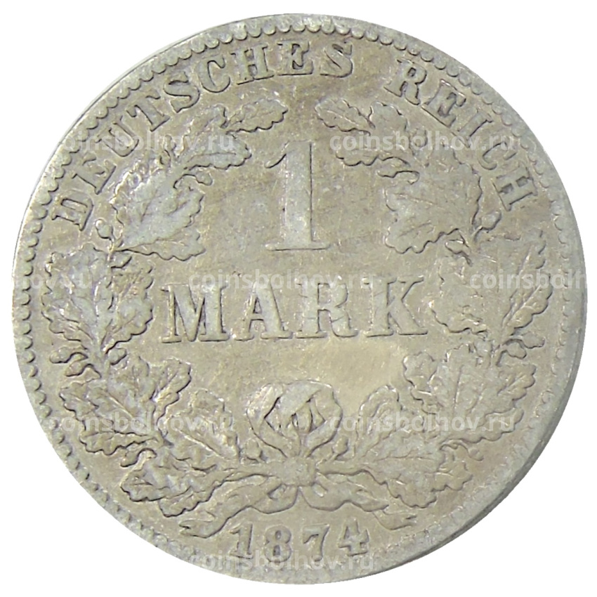 Монета 1 марка 1874 года B Германия