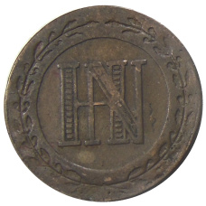 Монета 3 сантима 1810 года Вестфалия (реверс)