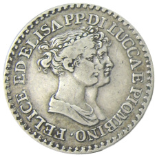 Монета 1 франк 1806 года Итальянские государcтва — Лука и Пьомбиньо (аверс)