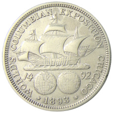 Монета 1/2 доллара 1893 года США «Колумбийская выставка в Чикаго» (аверс)