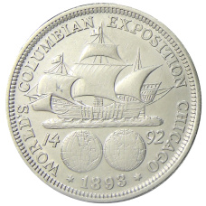 Монета 1/2 доллара 1893 года США «Колумбийская выставка в Чикаго» (аверс)