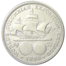 Монета 1/2 доллара 1893 года США «Колумбийская выставка в Чикаго» (аверс)