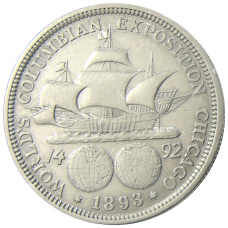 Монета 1/2 доллара 1893 года США «Колумбийская выставка в Чикаго» (аверс)