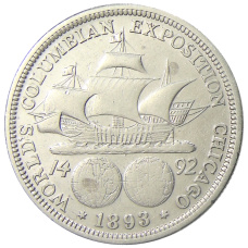 Монета 1/2 доллара 1893 года США «Колумбийская выставка в Чикаго» (аверс)