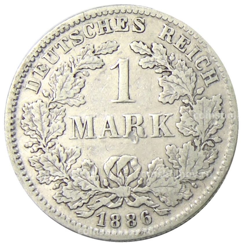 Монета 1 марка 1886 года F Германия