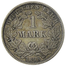 Монета 1 марка 1896 года G Германия (аверс)