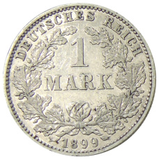 Монета 1 марка 1899 года E Германия (аверс)