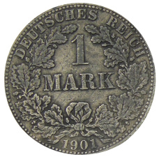 Монета 1 марка 1901 года A Германия (аверс)
