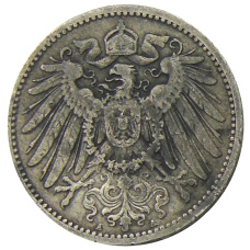 Монета 1 марка 1901 года A Германия (реверс)