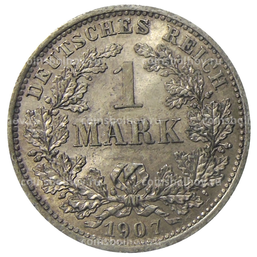 Монета 1 марка 1907 года D Германия