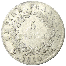 Монета 5 франков 1810 года A Франция (аверс)