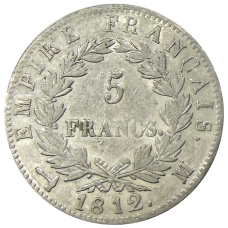 Монета 5 франков 1812 года M Франция (аверс)