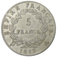 Монета 5 франков 1813 года A Франция (аверс)
