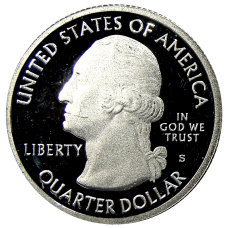 Монета 1/4 доллара (25 центов) 2012 года  S США Национальные парки № 15 —  Денали (реверс)