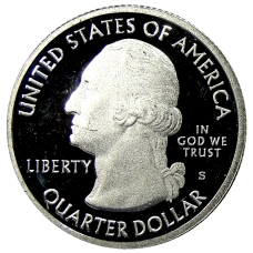 Монета 1/4 доллара (25 центов) 2012 года  S США Национальные парки № 15 —  Денали (реверс)