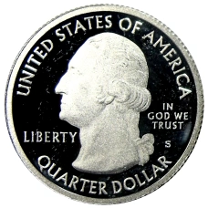 Монета 1/4 доллара (25 центов) 2012 года  S США Национальные парки № 15 —  Денали (реверс)