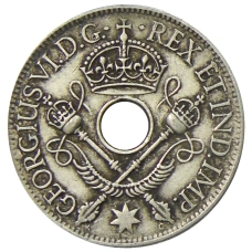 Монета 1 шиллинг 1938 года Британская Новая Гвинея (реверс)