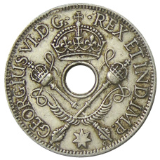 Монета 1 шиллинг 1938 года Британская Новая Гвинея (реверс)