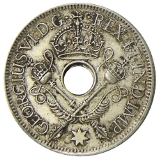 Монета 1 шиллинг 1938 года Британская Новая Гвинея (реверс)