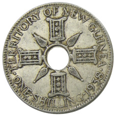 Монета 1 шиллинг 1938 года Британская Новая Гвинея (аверс)