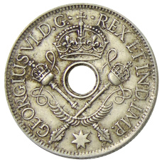 Монета 1 шиллинг 1938 года Британская Новая Гвинея (реверс)